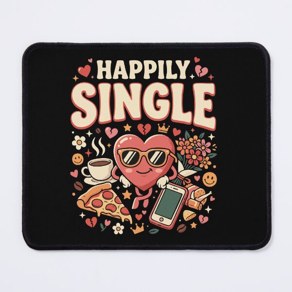 Artikelvorschau, Witziges Geschenk zum Thema Singleleben: „Glücklich Single“ entworfen und verkauft von AmeliaShirts.