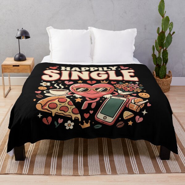 Item preview, Funny Single Life ”Happily Single” Dating Humor Gift for Singles designed and sold by AmeliaShirts.