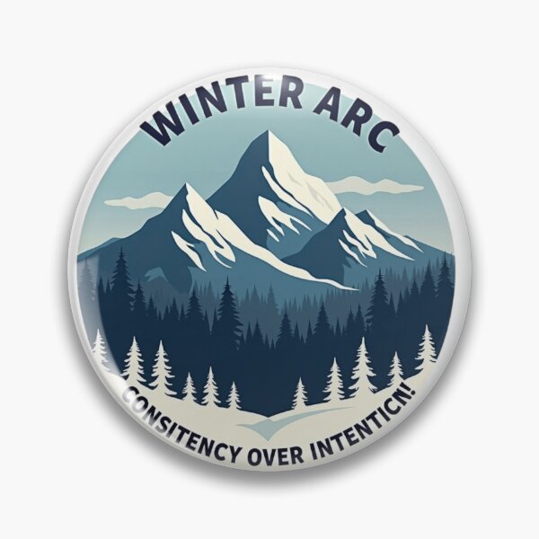 Item preview, Winter Arc Consistency Mountain Crest Badge Outdoor designed and sold by joy-Moons.