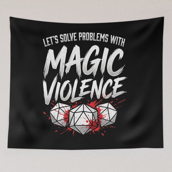 Item preview, Let's Solve Problems With Magic Violence designed and sold by Overlord Kingdom.