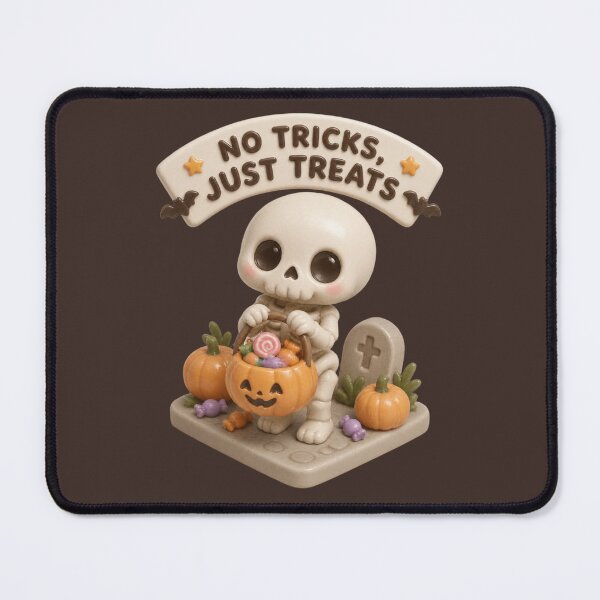 Item preview, No Tricks Just Treats Cute Skeleton Halloween Candy Pumpkin Spooky Design designed and sold by ManggaeJM.
