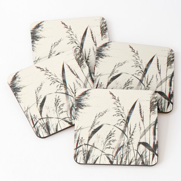 Item preview, Glitchcore Minimalist Wild Grasses Art designed and sold by Elżbieta  Kaps.