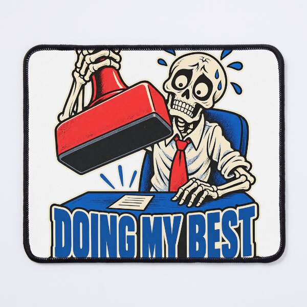 Item preview, Doing My Best Is Under Review - Funny Skeleton designed and sold by about-that.