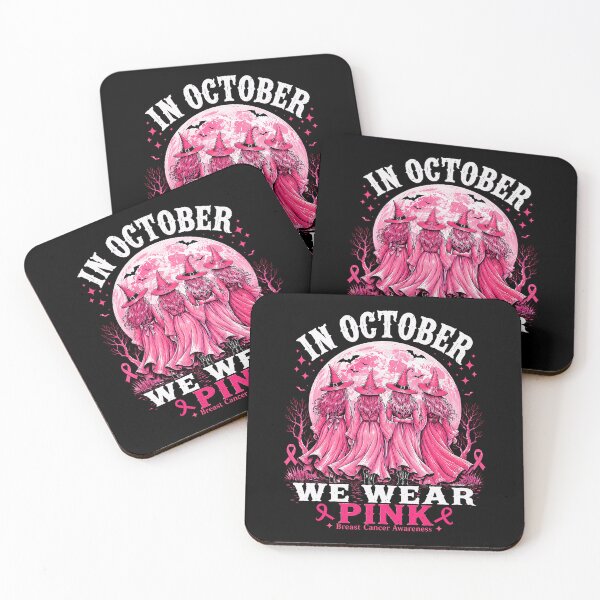 Item preview, In October We Wear Pink Witch Breast Cancer Awareness designed and sold by OddPopARt.