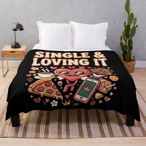 Item preview, Funny Single Life ”Single & Loving It” Dating Humor Gift for Singles designed and sold by AmeliaShirts.
