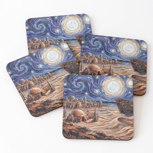 Item preview, Tatooine Starry Night Star Wars Landscape designed and sold by Bad-Decisions-Designs.