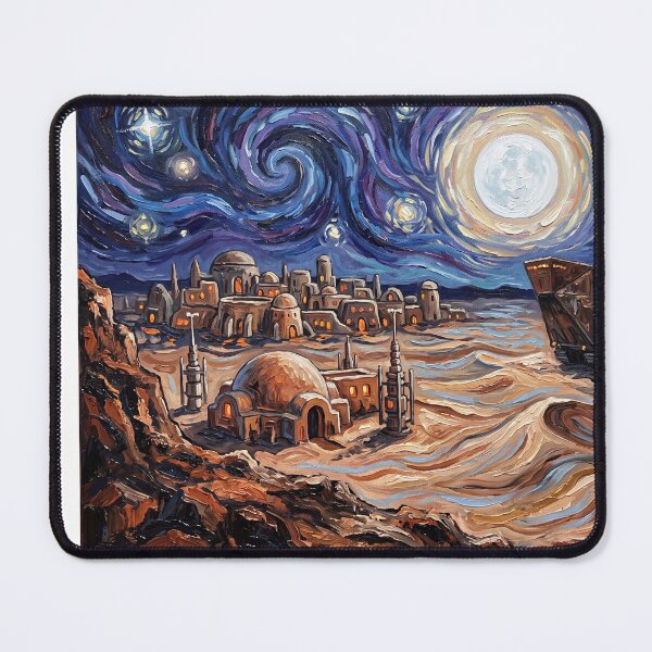 Item preview, Tatooine Starry Night Star Wars Landscape designed and sold by Bad-Decisions-Designs.