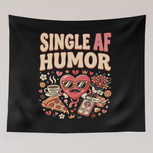 Item preview, Funny Single Life ”Single AF Humor” Dating Humor Gift for Singles designed and sold by AmeliaShirts.