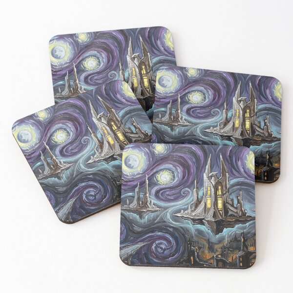 Item preview, Thanagar Starry Night DC Comics Landscape designed and sold by Bad-Decisions-Designs.