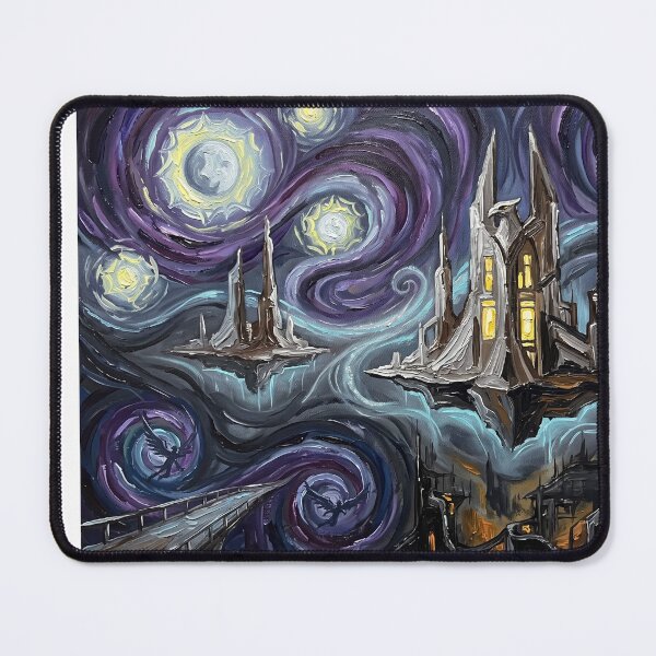 Item preview, Thanagar Starry Night DC Comics Landscape designed and sold by Bad-Decisions-Designs.