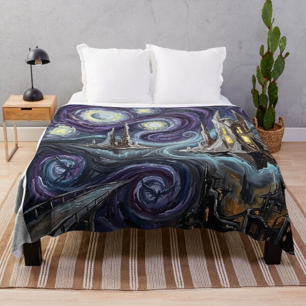 Item preview, Thanagar Starry Night DC Comics Landscape designed and sold by Bad-Decisions-Designs.