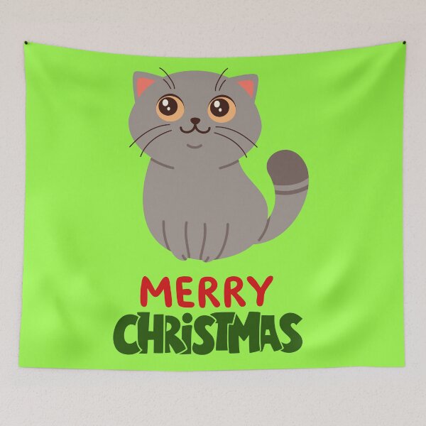 Item preview, Cute British Shorthair Merry Christmas Holiday Art designed and sold by stormk10.