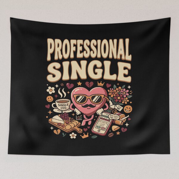 Item preview, Funny Single Life ”Professional Single” Dating Humor Gift for Singles designed and sold by AmeliaShirts.