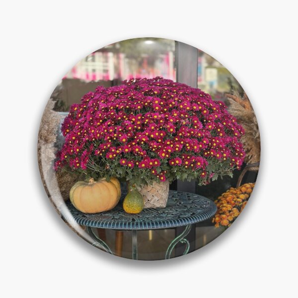 Item preview, Vibrant Autumn Chrysanthemums with Pumpkin Centerpiece designed and sold by Ingr1d-M3deea.