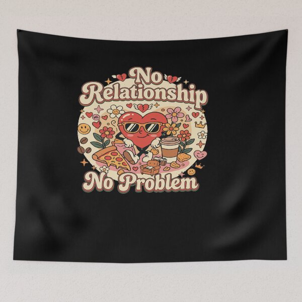 Item preview, Funny Single Life ”No Relationship, No Problem” Dating Humor Gift for Singles designed and sold by AmeliaShirts.