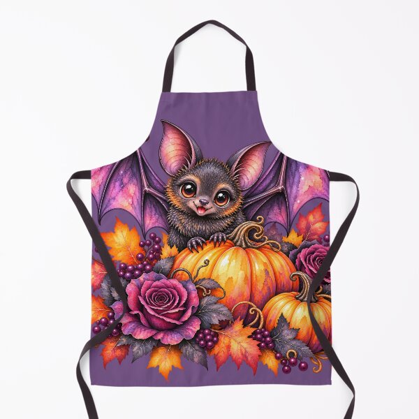 Item preview, Cute Autumn Bat with Pumpkins and Gothic Roses designed and sold by blankTeeShirt.
