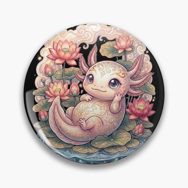 Item preview, The Sacred Bloom - Baby Irezumi Axolotl designed and sold by HexOne.