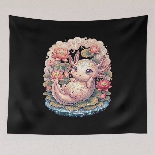 Item preview, The Sacred Bloom - Baby Irezumi Axolotl designed and sold by HexOne.