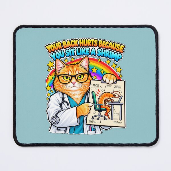 Item preview, Funny Cat Doctor Humor | Back Pain Joke | Sarcastic Cat designed and sold by Aesthetic-Avenue.