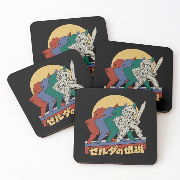 Item preview, Legend of Zelda Retro Link Kanji Adventure Portrait designed and sold by OddPopARt.
