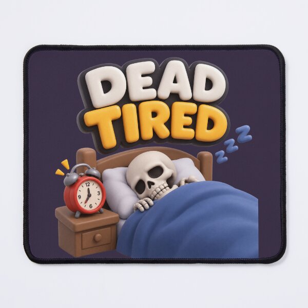 Item preview, Dead Tired Funny Skeleton Halloween Sleep Humor Spooky Season Design designed and sold by ManggaeJM.