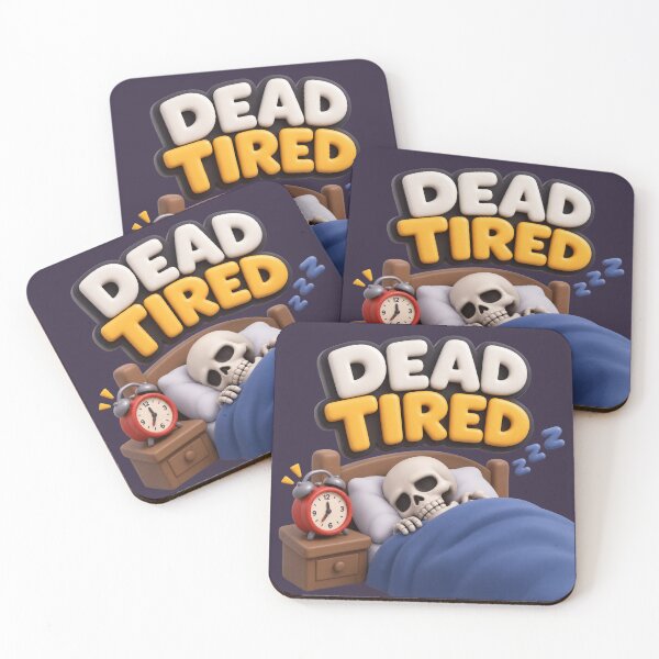 Item preview, Dead Tired Funny Skeleton Halloween Sleep Humor Spooky Season Design designed and sold by ManggaeJM.
