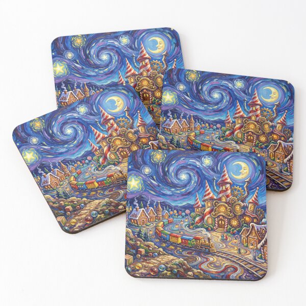 Item preview, Toyland Starry Night Candy Village designed and sold by Bad-Decisions-Designs.