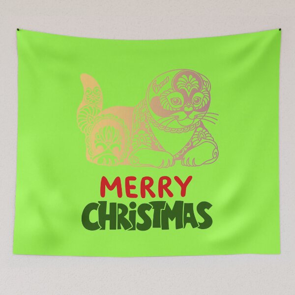 Item preview, Cute British Shorthair Merry Christmas Holiday Art designed and sold by stormk10.