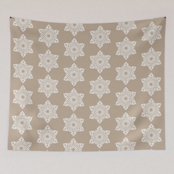 Item preview, Winter Snowflake Muted Khaki Gray Seamless Pattern Art designed and sold by Jyoti Digital Artist.