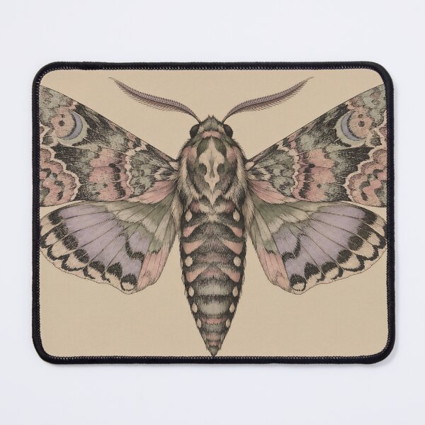 Item preview, Pastel Goth Sphinx Moth Illustration designed and sold by Elżbieta Kaps.