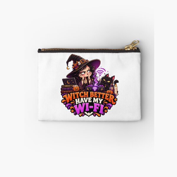Item preview, Witch WiFi Halloween Funny Spooky Design designed and sold by Pixanova.