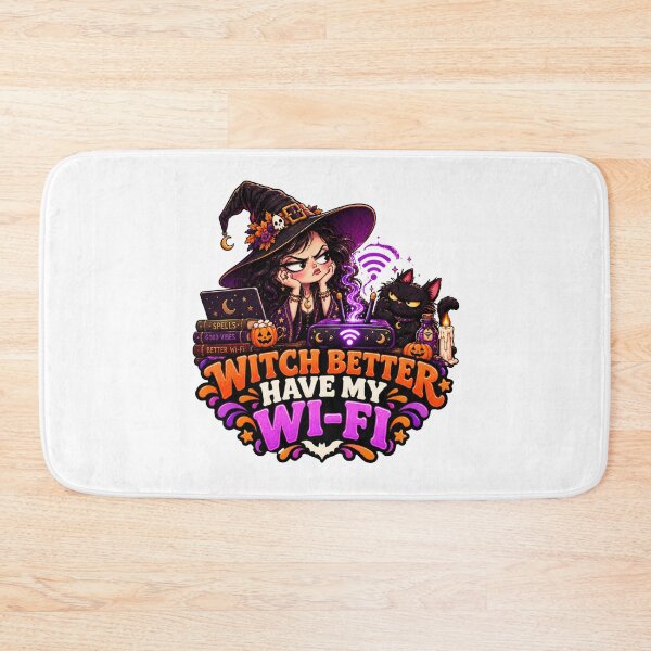 Item preview, Witch WiFi Halloween Funny Spooky Design designed and sold by Pixanova.