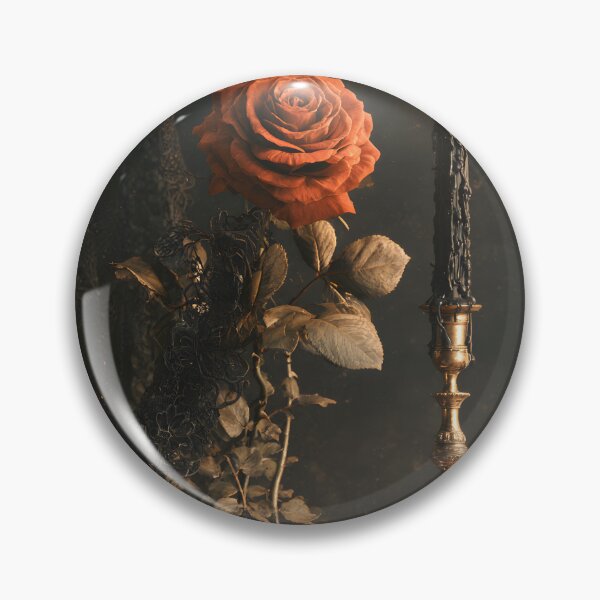 Item preview, Dark Gothic Red Roses and Candlelight Vintage Art designed and sold by GrinGalore.