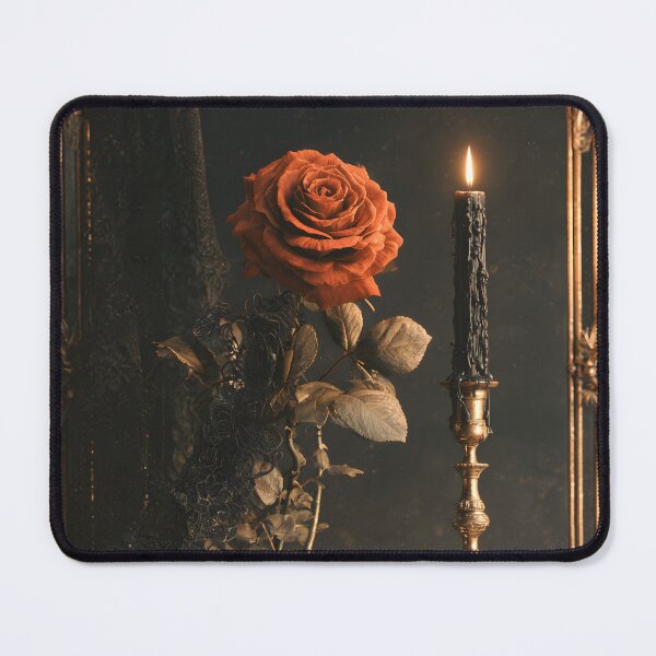 Item preview, Dark Gothic Red Roses and Candlelight Vintage Art designed and sold by GrinGalore.