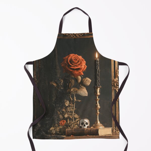 Item preview, Dark Gothic Red Roses and Candlelight Vintage Art designed and sold by GrinGalore.