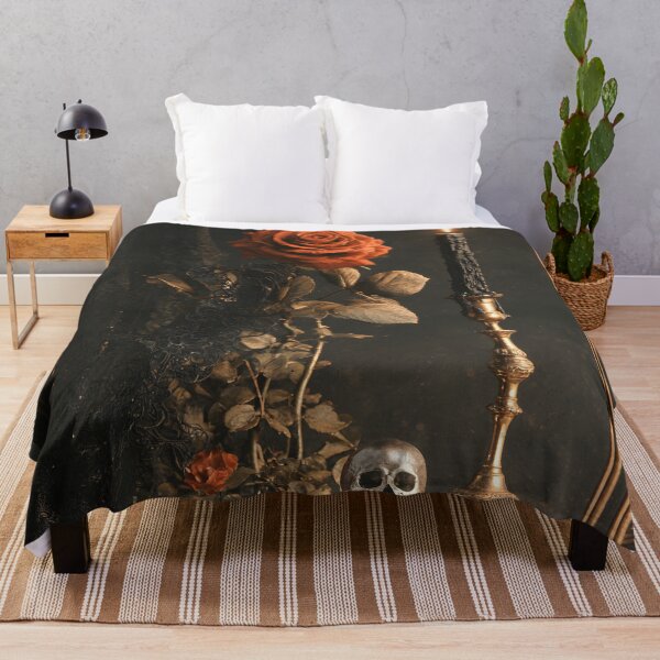 Item preview, Dark Gothic Red Roses and Candlelight Vintage Art designed and sold by GrinGalore.