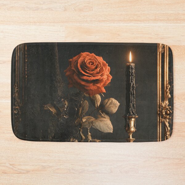 Item preview, Dark Gothic Red Roses and Candlelight Vintage Art designed and sold by GrinGalore.