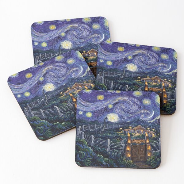 Item preview, Jurassic Park Starry Night Dinosaur Landscape designed and sold by Bad-Decisions-Designs.