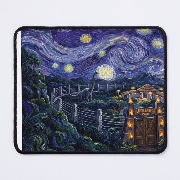 Item preview, Jurassic Park Starry Night Dinosaur Landscape designed and sold by Bad-Decisions-Designs.