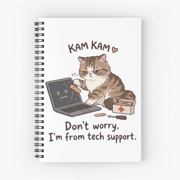 Item preview, Tech Support Cat - Funny Broken Laptop Repair Cute Fluffy Cat designed and sold by PetalsPaws.