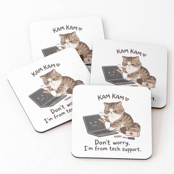Item preview, Tech Support Cat - Funny Broken Laptop Repair Cute Fluffy Cat designed and sold by PetalsPaws.