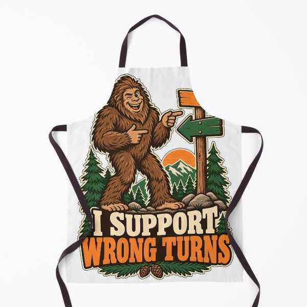 Item preview, I Support Wrong Turns - Funny Bigfoot designed and sold by about-that.