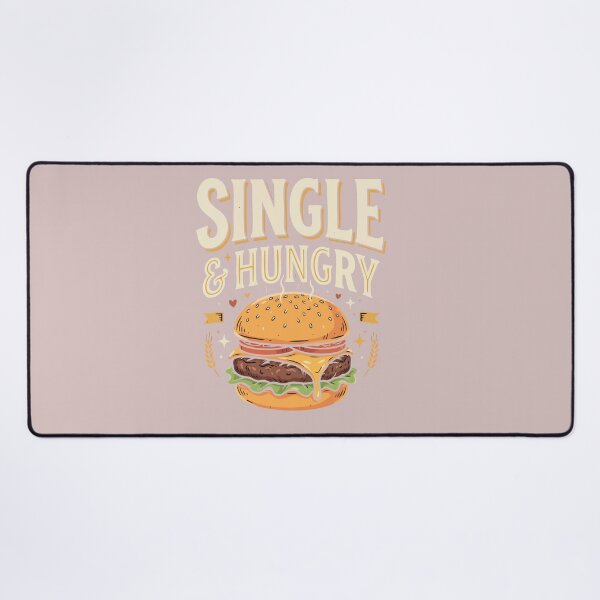 Artikelvorschau, Single & Food For Life „Single & Hungrig“ Dating-Humor-Geschenk für Singles entworfen und verkauft von AmeliaShirts.