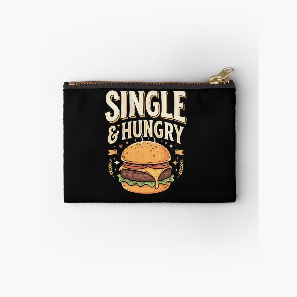 Item preview, Single & Food  For Life ”Single & Hungry” Dating Humor Gift for Singles designed and sold by AmeliaShirts.