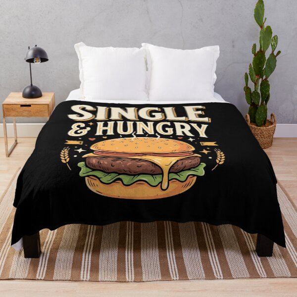 Item preview, Single & Food For Life ”Single & Hungry” Dating Humor Gift for Singles designed and sold by AmeliaShirts.
