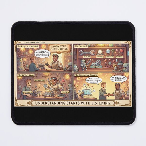 Item preview, The Empathy Repair Shop – How Empathy Repairs Connections designed and sold by Mianku | Für das Leben.