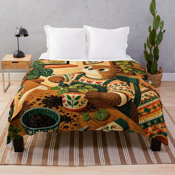 Item preview, Wall Art - Postcard - T-shirt: Cozy Otter Plant Lover designed and sold by ForeverPrintsOK.
