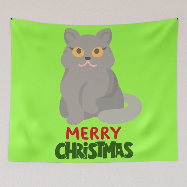 Item preview, Cute British Shorthair Merry Christmas Holiday Art designed and sold by stormk10.