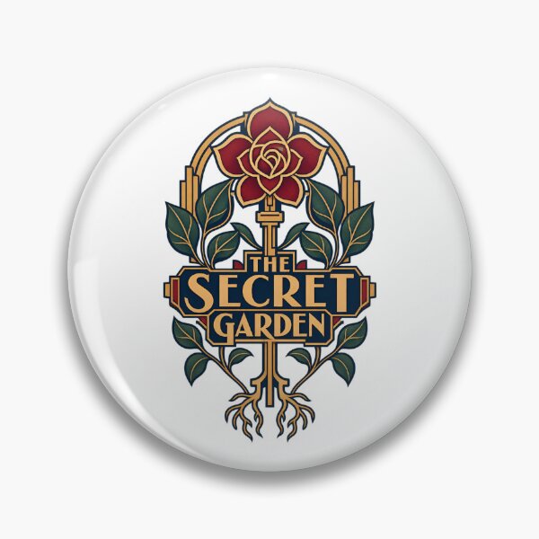 Item preview, The Secret Garden – Art Deco Rose Key Emblem designed and sold by Fenay Designs.