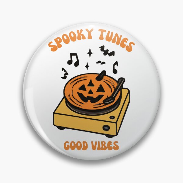 Item preview, Spooky Tunes Good Vibes Retro Vinyl Halloween Sticker Art designed and sold by wildsilencee.